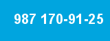 987 170-91-25 987 170-91-25